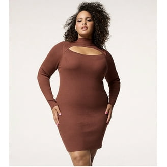 Plus Size Navy & Gold Madelyn Print Dress - Walmart.com