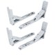thumbnail image 1 of Soportes de estante de pared plegables de metal esmaltado blanco de 8" de largo, 4 piezas, 1 of 5