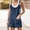 Navy, variant on Women's Overall Shorts Linen Rompers Shortalls Adjustable Straps Loose Wide Leg Casual Jumpsuits