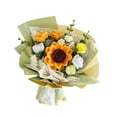thumbnail image 2 of de flores de ganchillo de simulación de peluche hechos a mano, ramo de flores de punto, flores artificiales, hermosas flores hechas a mano, Girasol, 2 of 8