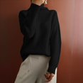 thumbnail image 5 of Women'S Turtle Neck Sweater Fall Winter Long Sleeve Chunky Knitted Trendy Pullover Tops, 5 of 9