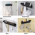 thumbnail image 5 of Key Holder, Black Key Holder, Key Storage Box, Hook Bar With Shelf, Wall Storage Box With 6 Hooks, Suitable For Kitchen And Office (Black), 5 of 5