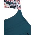 thumbnail image 5 of Women One Piece Swimdress Tummy Control Bathing Suit Push Up Swimsuit Modest Swimwear Cutout V Neck Cute Tie Knot Skirt, 5 of 7