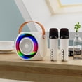 thumbnail image 3 of Mini Karaoke Machine, Portable Bluetooth Speaker With 2 Wireless Microphone For Kids And Adults n, 3 of 5