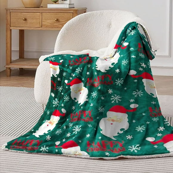 EGNMCR Throw Blanket, Christmas Blanket Christmas Winter Thickened Blanket Double Blanket Winter Warm Cover Blanket Sofa Blanket Sofa Quilt Woolen blanket