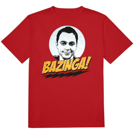 Big Bang Theory: Sheldon Cooper Bazinga! TV Geek Culture Red (The Best Of Sheldon Cooper)