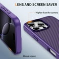 thumbnail image 2 of Decase Carbon Fiber Pattern Case Compatible with iPhone 16 Pro Max,Anti-Scratch PC+TPU Back Cover with Raised Edges for Screen & Camera Protection,Slim Skin-Feel Shockproof Protective Cover, Purple, 2 of 9