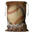 thumbnail image 1 of EREHome Baseball on the field Storage Basket Laundry Bag with Drawstring 24x32 Inch, 1 of 2