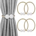 thumbnail image 1 of LAICAIW 4 Pack Attaches Magnétiques pour Rideaux, Attaches Décoratives pour Rideaux de Fenêtre (Kaki), 1 of 6