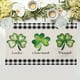 thumbnail image 5 of 4 piezas de manteles individuales del día de San Patricio lino verde trébol de cuatro hojas alfombras de mesa impresas 33x48cm aislamiento térmico decoración de la fiesta navideña, 5 of 5