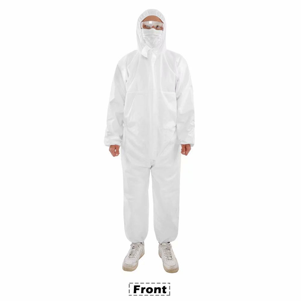 10 X COVERALLS OVERALL  DISPOSABLE PAPER SUIT PROTECTIVE BIOHAZARD PAINTING 