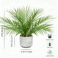 thumbnail image 6 of 16 inch Artificial Palm Fake Plants Faux Green Plant Tropical Palm Tree in Ceramic Pots Bohemian, 6 of 7