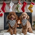 thumbnail image 4 of Dog Bandana 2 Pack,Black and White Checkered Pattern Bandanas for Dogs,Cat Bandana,Small/ Large Dog Bandana 2 Size,Dog Bandanas, 4 of 6