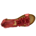 thumbnail image 3 of PATRIZIA Women's HARLEQUIN Ankle Strap T-Strap Wedge Sandals - Floral Design, Cushioned Insole, Back Zipper, 3 of 7