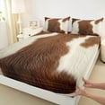 thumbnail image 3 of Feelyou 3D Cow Print Bed Sheets for Adult, Modern Fashion King Sheets, Rustic Farmhouse Sheet Set, Microfiber Bedroom Decor, 4-Piece, 3 of 7