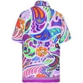 thumbnail image 5 of HAPPY BAY Men's Funky Beach Button Down Casual Shirts XS Violet-W202 Summer Vacation Holiday, 5 of 6