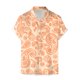 thumbnail image 3 of Camisas s Para Hombre De Vestir Hombres Casual Manga corta Primavera Verano Turndown Neck 3D Impreso Camisas Moda Top Blusa Camisas (Orange, L), 3 of 4