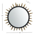 thumbnail image 3 of SAFAVIEH Ceinth 20 in. Geometric Round Mirror, Black/Gold, 3 of 5