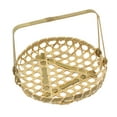 thumbnail image 2 of Cesta de bambú Cesta tejida Cesta de la compra con asa Soporte decorativo para flores Cesta de almacenamiento Cesta de granja para favores de fiesta L Sunnimix Cesta tejida, 2 of 8