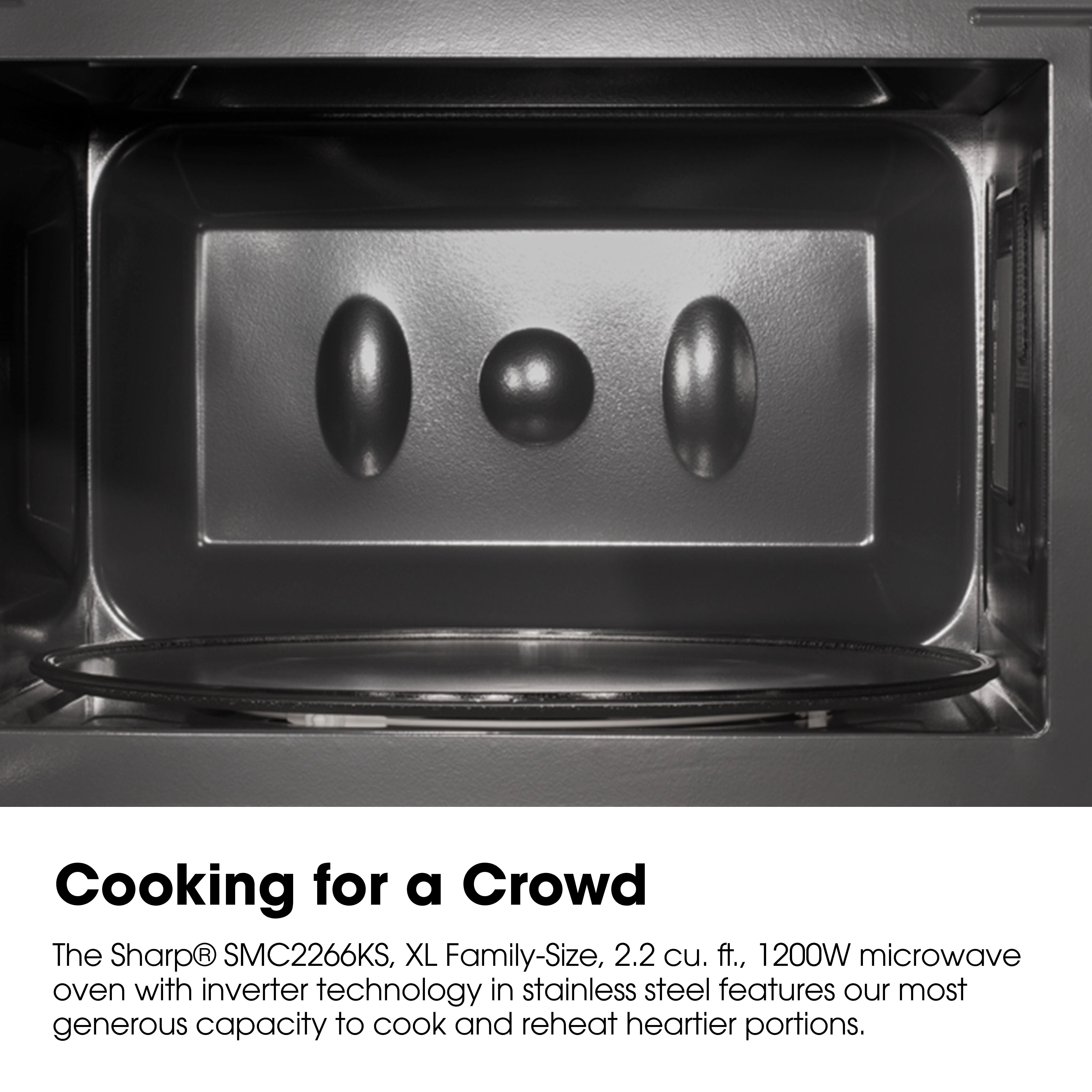 Sharp 2.2 cu ft Countertop Microwave Ovens in Stainless
