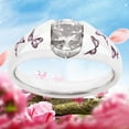thumbnail image 3 of Soumake Ring Butterfly Pattern Jewelry Accessories Alloy Cubic Zirconia Finger Band For Women Fashion, 3 of 7