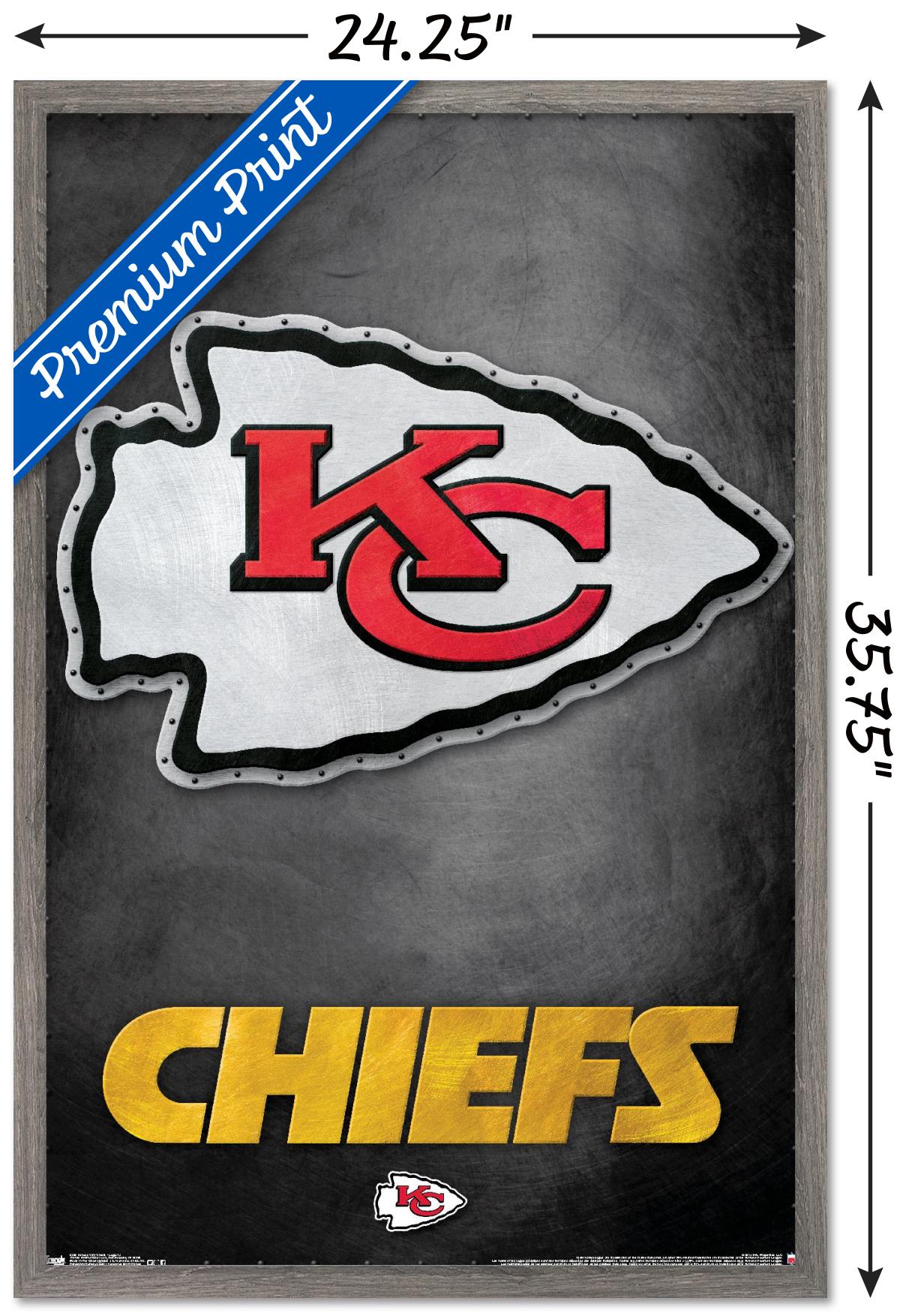 NFL Kansas City Chiefs - Logo 13 Wall Poster, 22.375" x 34", Framed