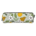 thumbnail image 2 of XMXT Leather Pencil Case, Vintage Yellow Pear Large Capacity Pencil Pouch for Student Teens Women, 2 of 9