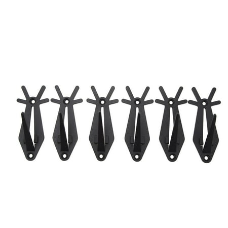 Suodoka 6-Pack European Mount Skull Hanger Heavy-Duty Iron Wall Mount Bracket for Deer Antler Hunting Trophy Display Includes Simple Easy Installation Kits for Indoor Outdoor