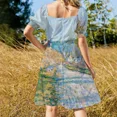 thumbnail image 5 of Claude Monet - The Road to Vétheuil Sleeveless Dress beach outfits for women Women's skirt, 5 of 7