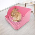 thumbnail image 5 of Rabbit 11x9.1x5.9 Inch Bunny Corner Toilet Box Potty Trainer Small Animal Cage Toilet Bedding Box for Rabbit Bunny Guinea Pigs Chinchilla Ferret Pink, 5 of 7