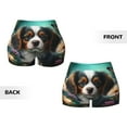thumbnail image 6 of Athletic Shorts for Women, Cute Flower Puppy Butterfly Seam Womens Shorts High Waisted Sport Running Workout Gym, 6 of 8
