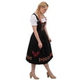 thumbnail image 6 of Dirndl Trachten Haus 3 Piece Long German Oktoberfest Dirndl Cotton Dress for Womens and Girls - Black, 6 of 13
