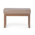 thumbnail image 4 of Simpli Home Milltown 27 inch Wide Solid Wood Contemporary Footstool Small Ottoman Bench in Ash Blonde, 4 of 8