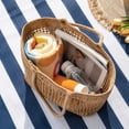 thumbnail image 5 of Eolstice Straw Woven Shoulder Bag for Women, Vintage Handmade Tote, Large Capacity Beach Bag, Hollow Out Bohemian Style, Summer Vacation Travel Accessory, 5 of 7