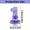 thumbnail image 3 of Sunxin Digital Candle 2Birthday Number Candle Purple Flower Birthday Number Candle Glittering Charming Number Candle Paraffin Number Candle for Girls Boys Birthday Anniversary, 3 of 9