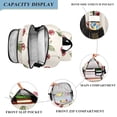 thumbnail image 3 of FORMRS School Backpack 17" Student Travel Bag with Laptop Compartment, Beige Cherry, 3 of 7
