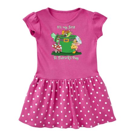 

Inktastic It s My 1st St. Patrick s Day with Cute Fairies Gift Baby Girl Dress
