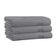 thumbnail image 3 of 100% Cotton 3-Piece Towel Set - 3 Bath Towels Super Soft, High Quality, High-Absorbent, and Fade-Resistant - 54" x 27" - (Gray), 3 of 3