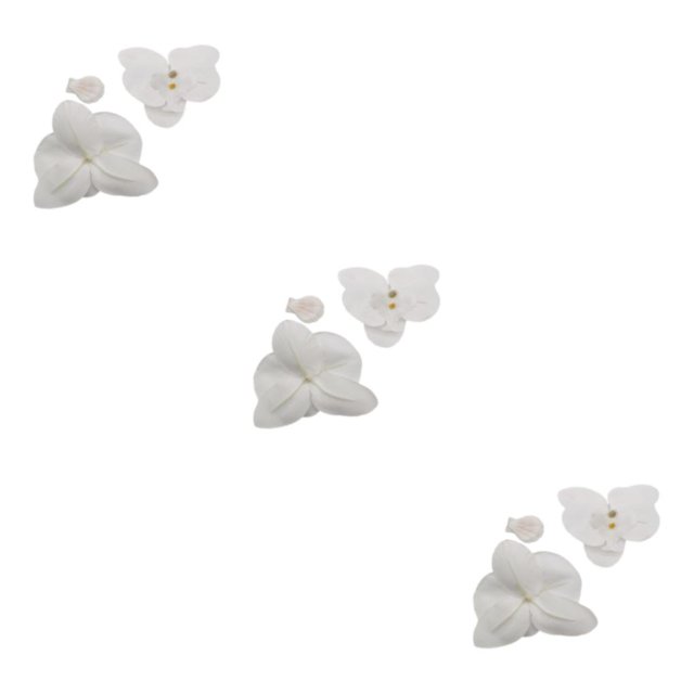 maskred 50pcs Long-lasting Durability Faux Silk Orchid Heads Designed For Low white 3Set