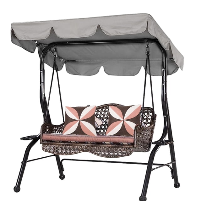 Relax love Cubierta Superior para Columpio Outdoor, Cubierta Superior de Repuesto para Columpio, Hamaca, Planeador, Cubierta Superior de Repuesto para Columpio Antivioleta, Gris 19512515cm