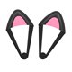 thumbnail image 2 of 2 piezas de orejas de gato universales de silicona para auriculares de juego, color negro negro rosa, 2 of 9