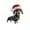 Dog-A, variant on chaungfeng Black Cat Christmas Ornament, Cute Black Cat Christmas Tree Hanging Pendant Acrylic Christmas Tree Hanging Decorations Car Hanging Ornament for Xmas Party