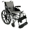 Karman S-115 Ergonomic Ultra Lightweight Manual Wheelchair with Swing Away Footrests and Mag Wheels in Pearl Silver, 18" Seat Width