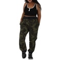 thumbnail image 2 of Unique Bargains Juniors' Plus Size Drawstring Waist Contrast Color Jogger Pants, 2 of 6