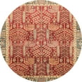 thumbnail image 1 of Ahgly Company Machine Washable Indoor Round Abstract Lava Red Area Rugs, 3' Round, 1 of 7