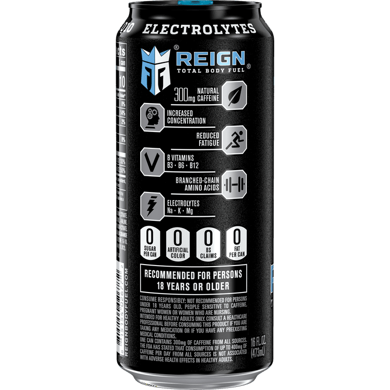 does reign have l carnitine Reign Total Body Fuel, White Haze, Performance Energy Drink, 16 fl oz