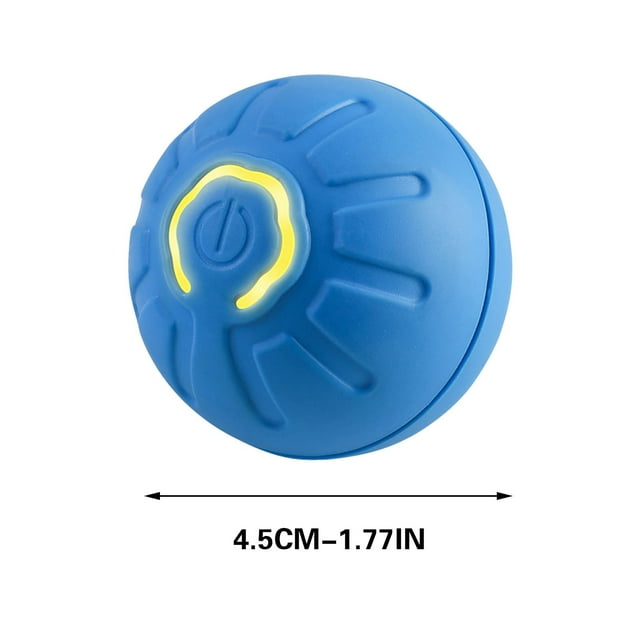 Blue Self-Moving Pet Toy With Bouncing Action And Led Lights, Interactive Companion For Cats And Dogs, Usb Rechargeable Motion Toy With Tail Wiggling