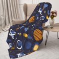 thumbnail image 4 of Throw Blanket for Couch Sofa and Bed, Galaxy Super Soft Plush Throw Blanket, Fuzzy Cuteness Comfy Warm Washable Flannel Blanket & Throws for All Season 80"x60", 4 of 7
