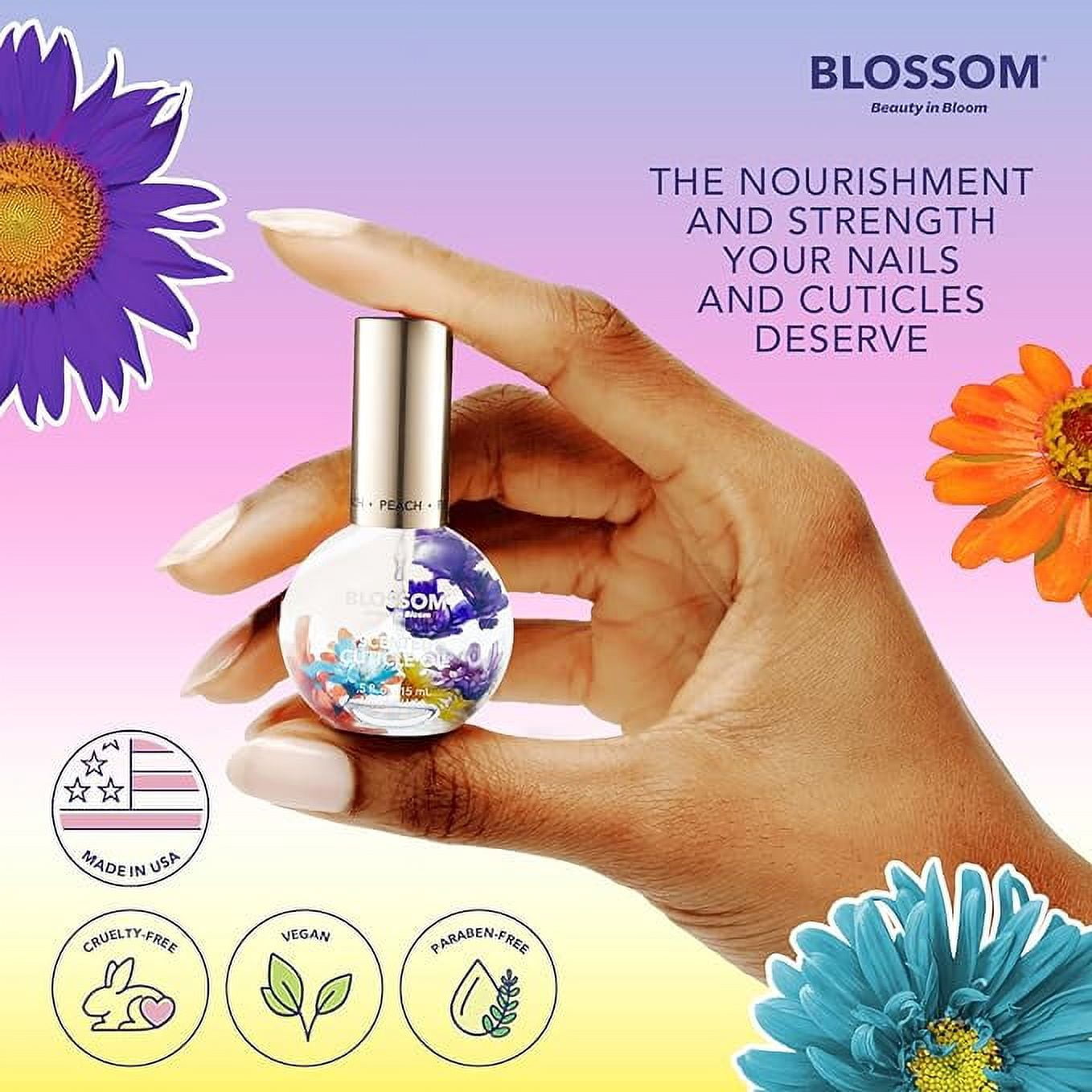 (2 pack) Blossom Scented Cuticle Oil - Scent: Juicy Peach