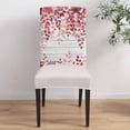 thumbnail image 4 of Dining Chair Covers Set of 4,Rustic Blue Ombre Eucalyptus Leaf Universal Stretch Kitchen Seat Covers Parsons Chair Protector Slipcover for Home Restaurant Party Decor,Leaves on White Wood Plank, 4 of 6